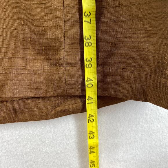 BONWIT TELLER Dress S Brenner Couture Canvas Midi Shift Brown Vintage - Picture 15 of 16